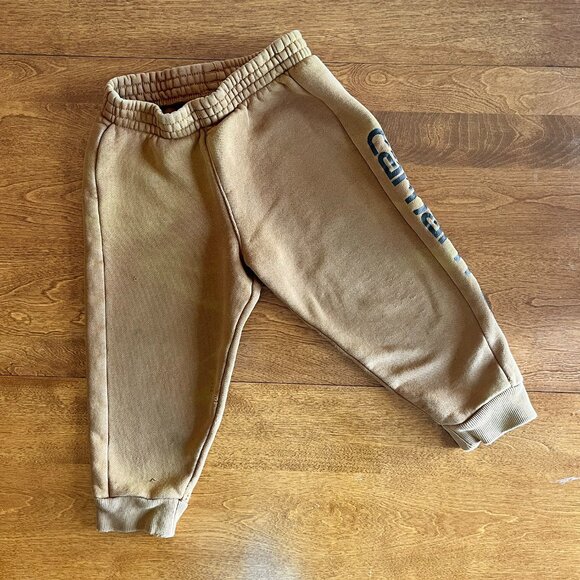 Carhartt well-loved tan sweatspants 3T *Free in bundle* - Picture 1 of 12